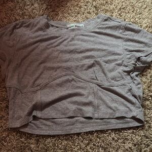 Urban Outfitters Gray Boxy Crop T-Shirt